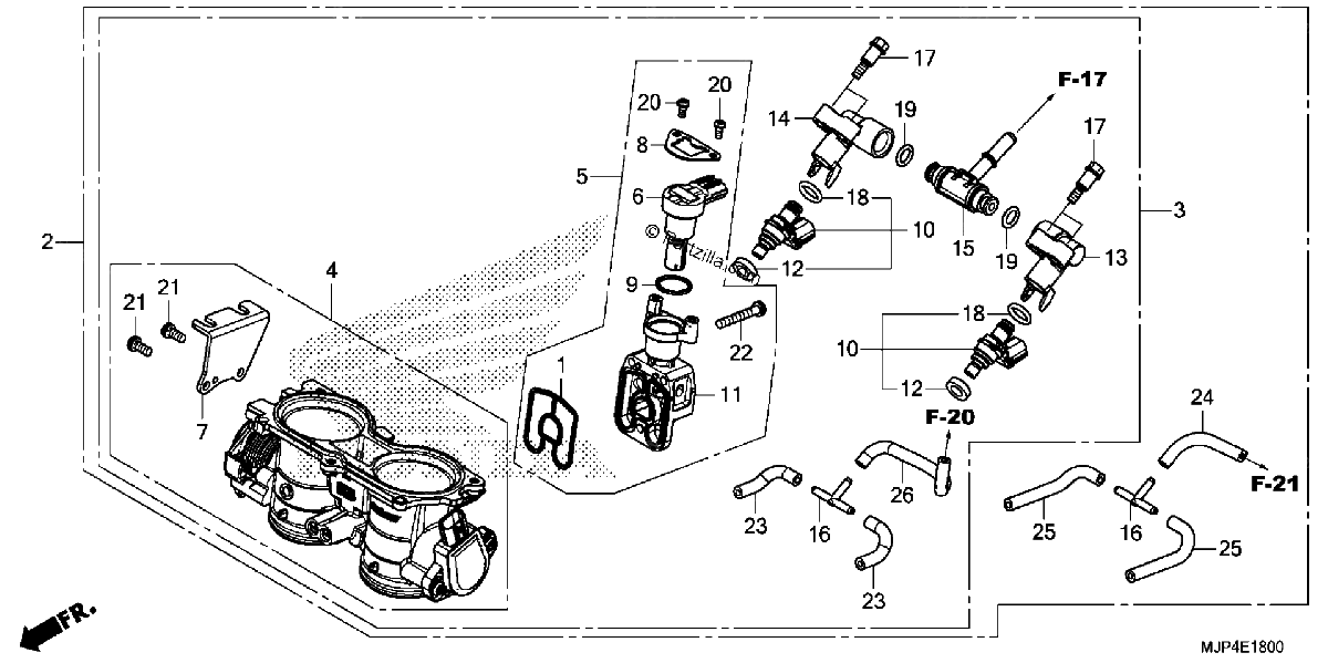 Diagrama de THROTTLE BODY