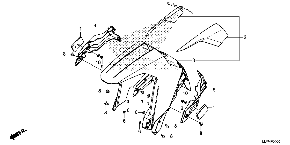 Diagrama de FRONT FENDER
