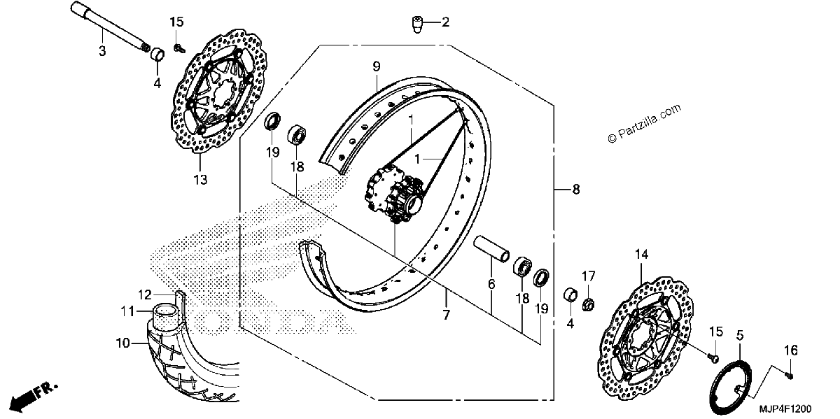 Diagrama de FRONT WHEEL