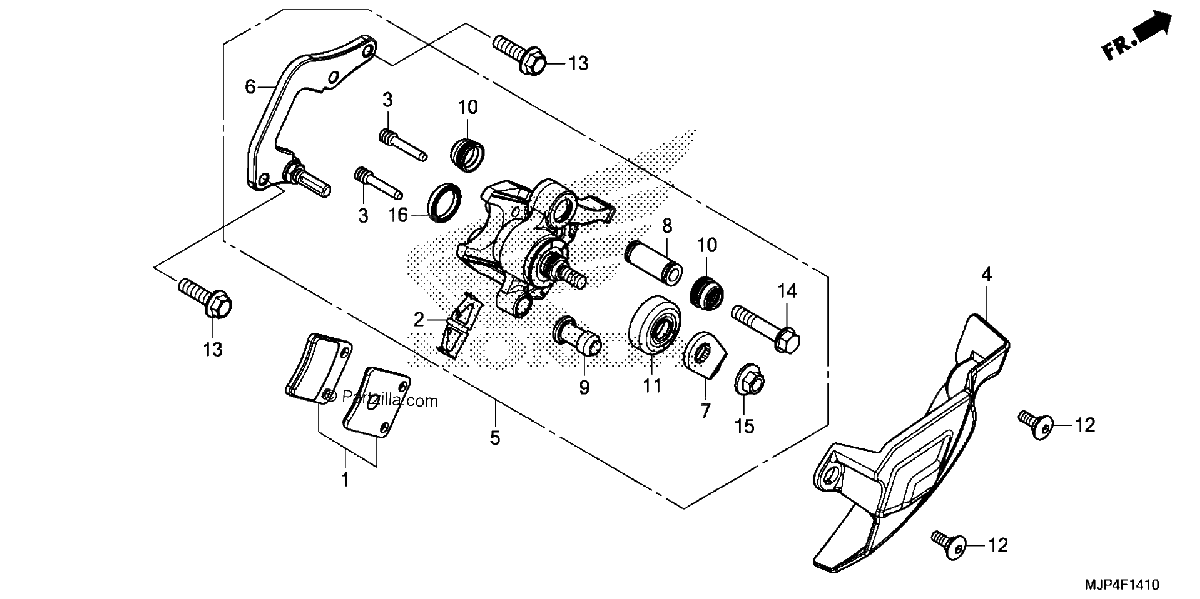 Diagrama de PARKING BRAKE CALIPER