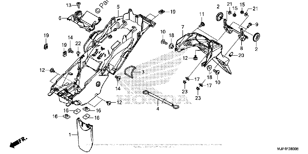 Diagrama de REAR FENDER