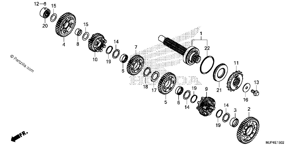 Diagrama de TRANSMISSION COUNTERSHAFT 2