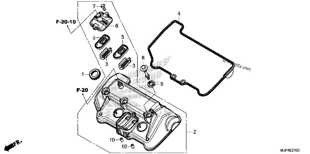 Diagrama de CYLINDER HEAD COVER