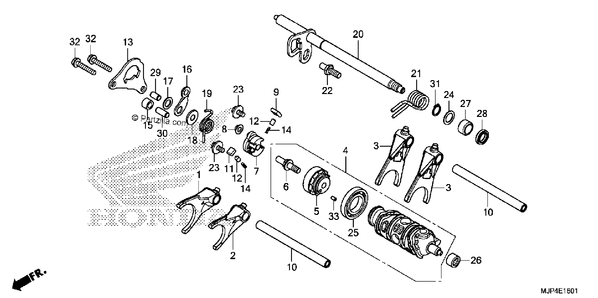 Diagrama de GEARSHIFT DRUM 2