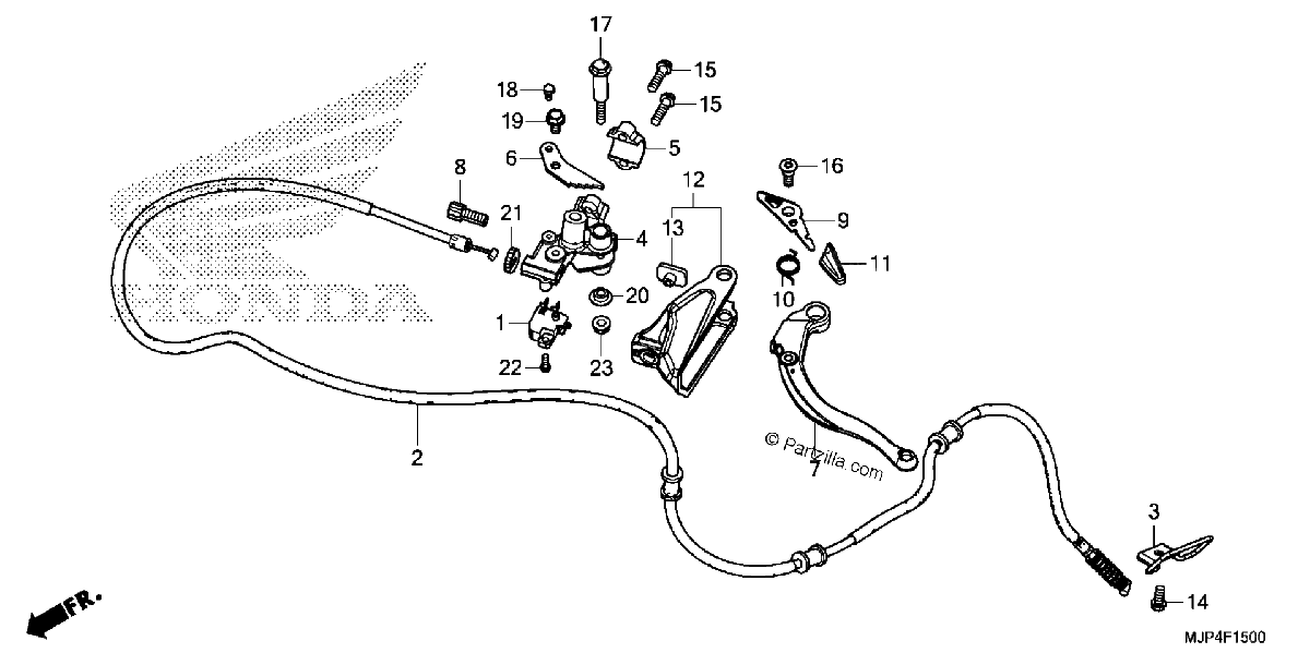 Diagrama de PARKING BRAKE LEVER
