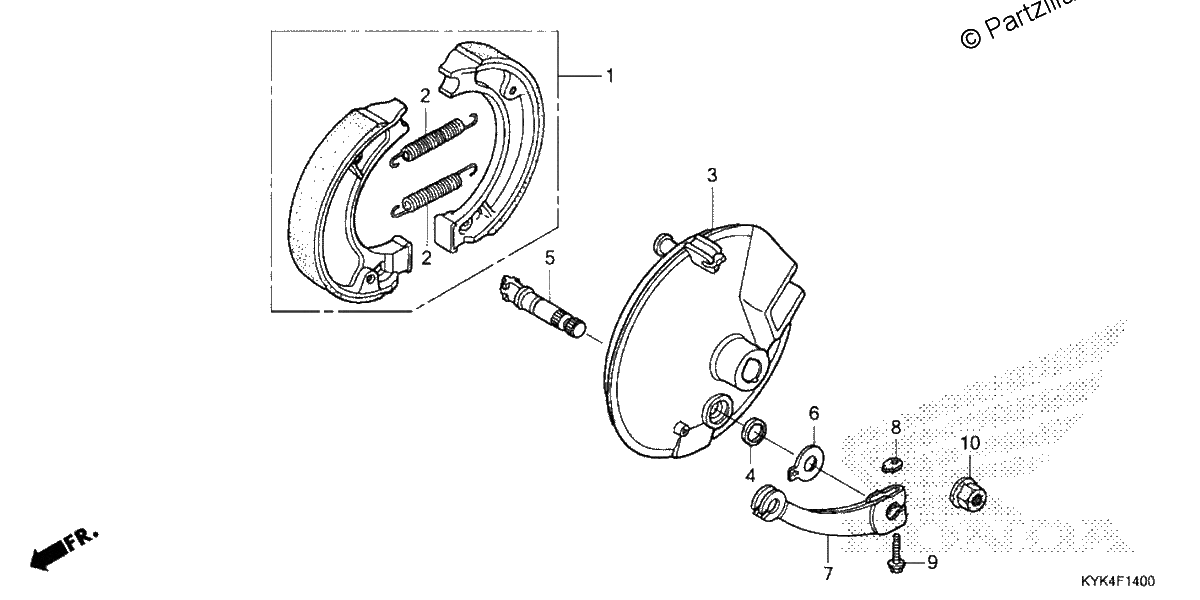 Diagrama de FRONT BRAKE PANEL