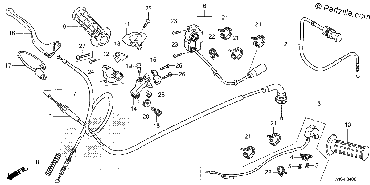 Diagrama de HANDLE LEVER SWITCH CABLE
