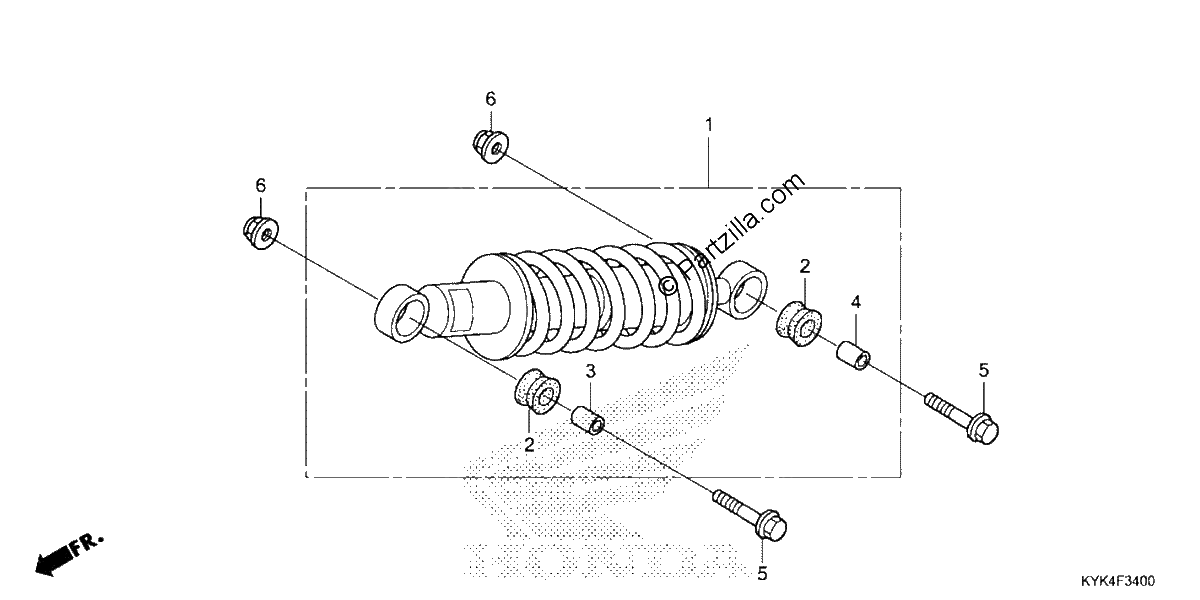 Diagrama de REAR SHOCK ABSORBER