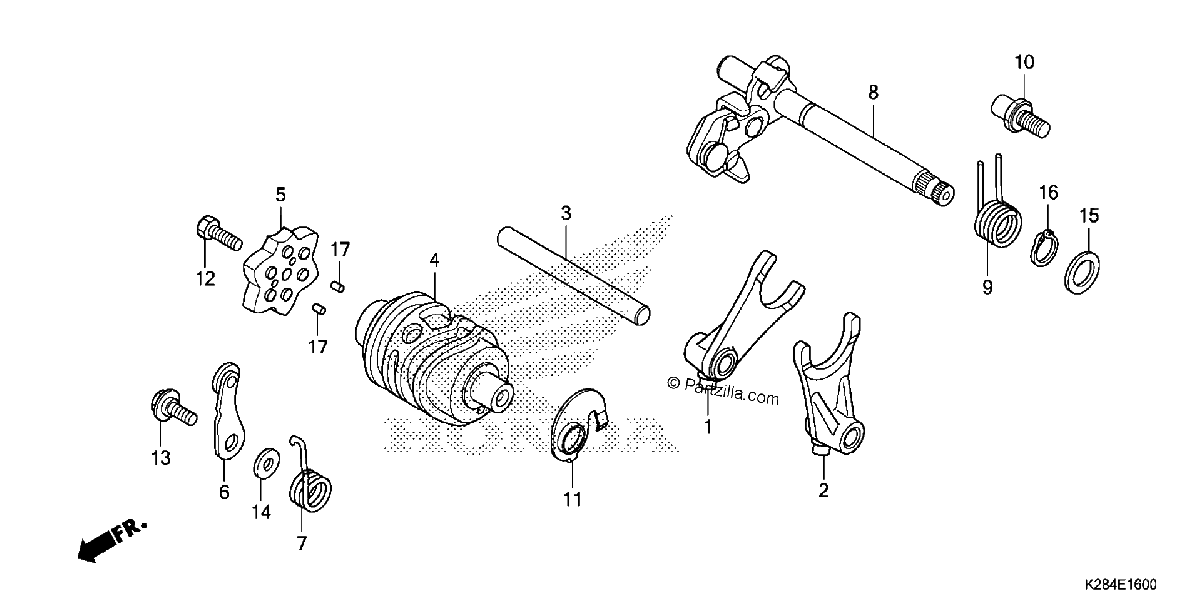 Diagrama de GEARSHIFT DRUM