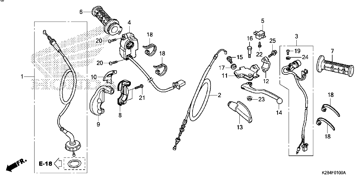 Diagrama de HANDLE LEVER SWITCH CABLE