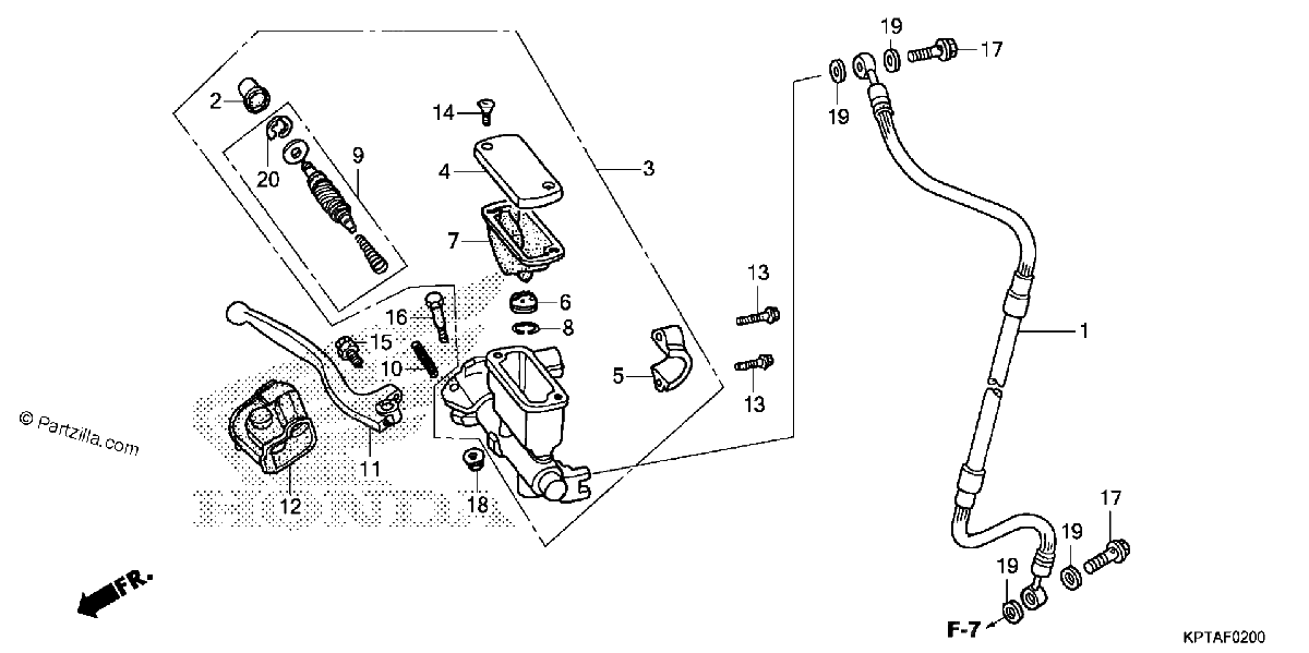 Diagrama de FRONT BRAKE MASTER CYLINDER