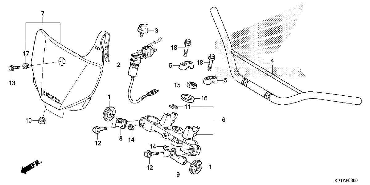 Diagrama de HANDLEBAR TOP BRIDGE