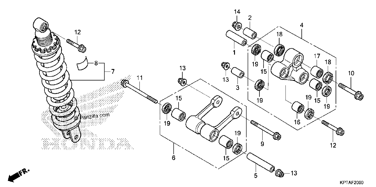 Diagrama de REAR SHOCK ABSORBER
