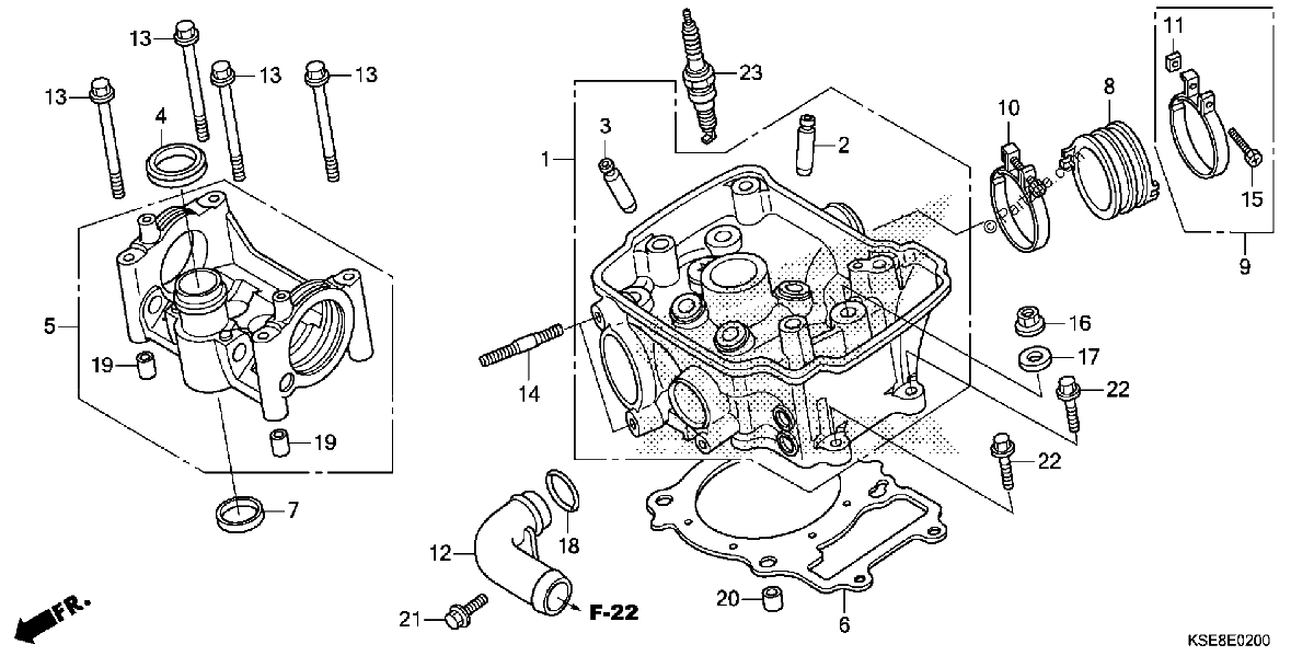 Diagrama de CYLINDER HEAD