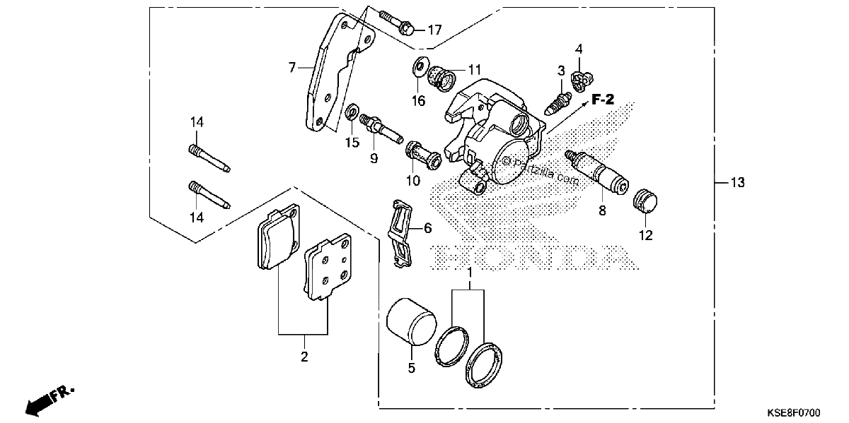 Diagrama de FRONT BRAKE CALIPER