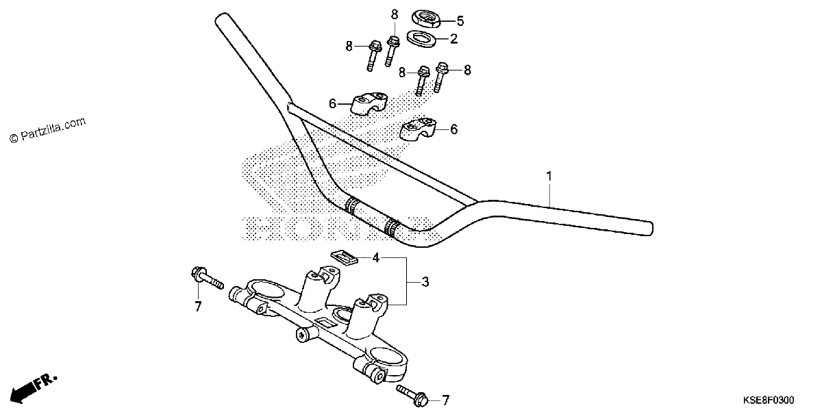 Diagrama de HANDLEBAR TOP BRIDGE
