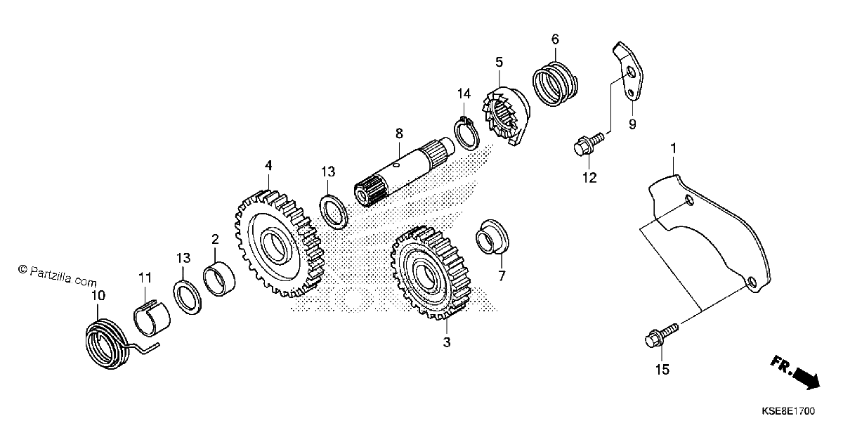Diagrama de KICK STARTER SPINDLE