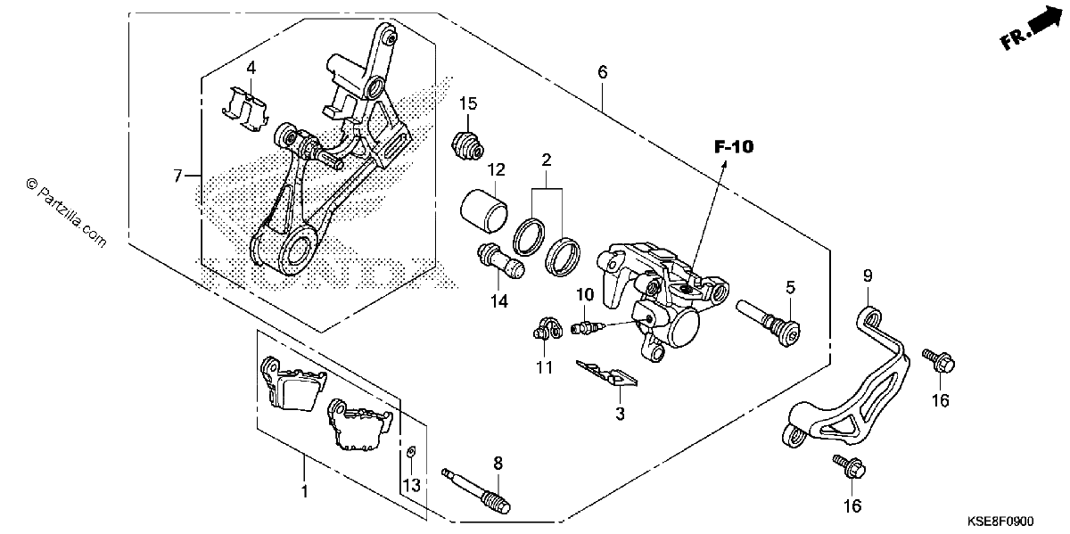 Diagrama de REAR BRAKE CALIPER