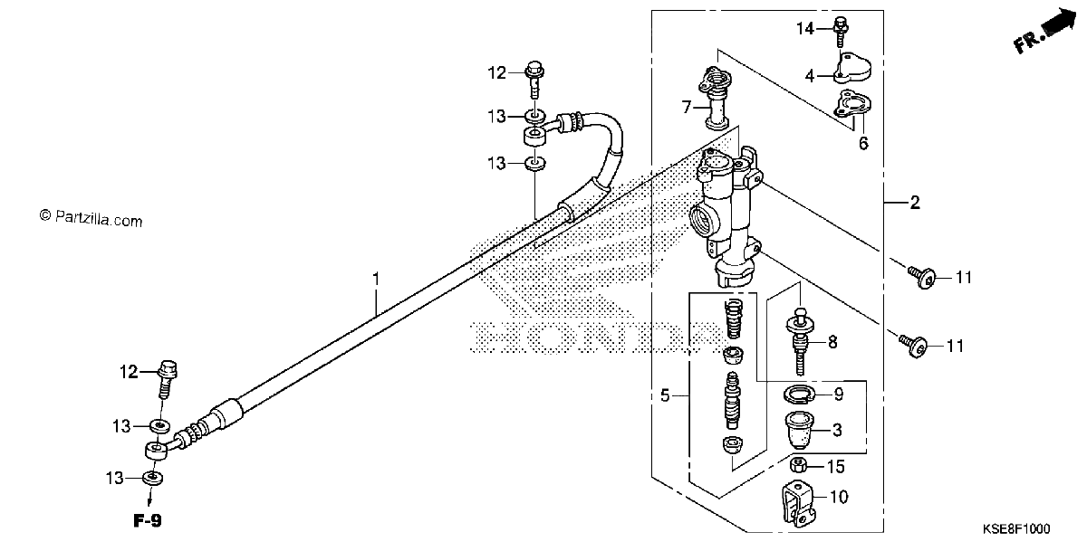 Diagrama de REAR BRAKE MASTER CYLINDER
