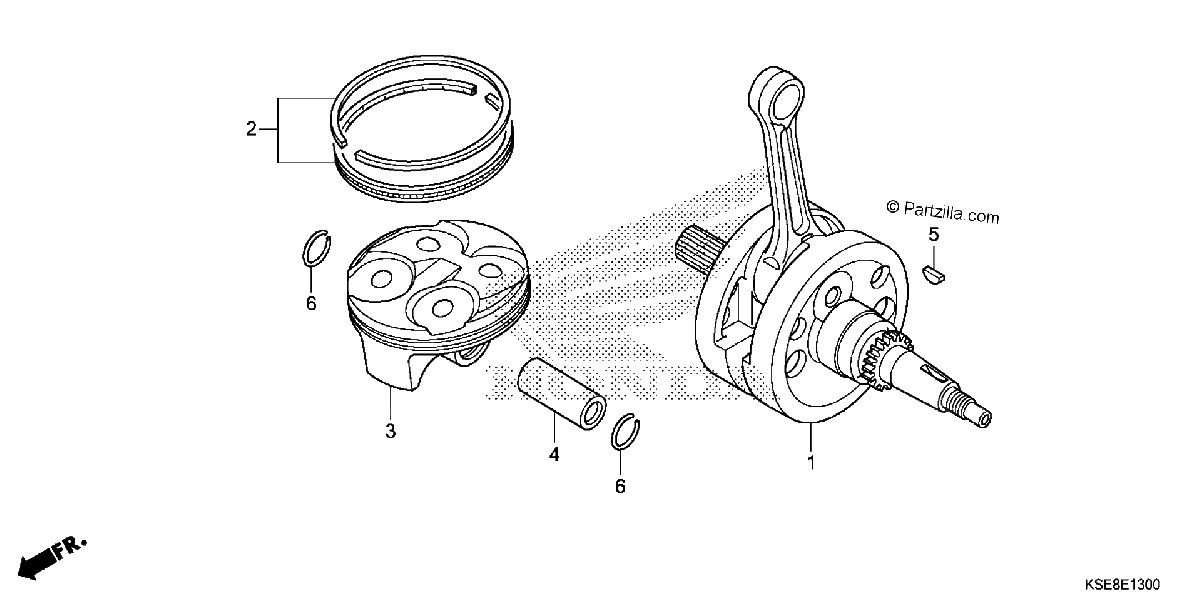 Diagrama de CRANKSHAFT PISTON