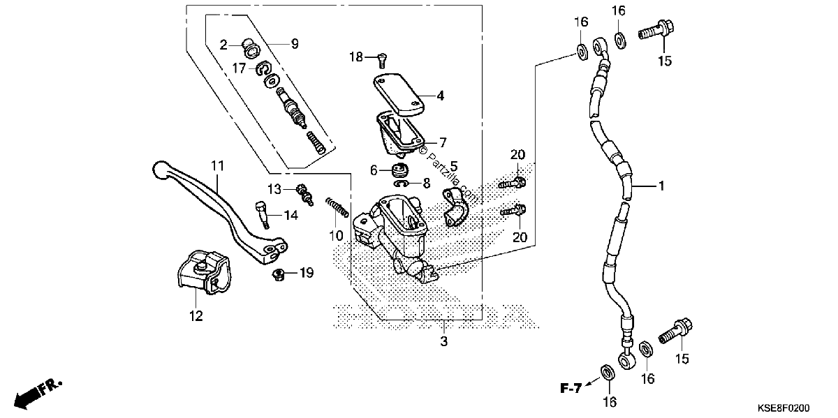 Diagrama de FRONT BRAKE MASTER CYLINDER