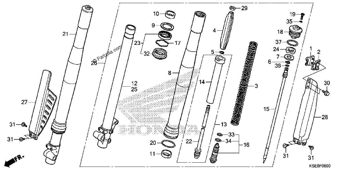 Diagrama de FRONT FORK