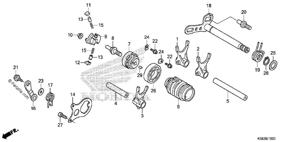 Diagrama de GEARSHIFT DRUM