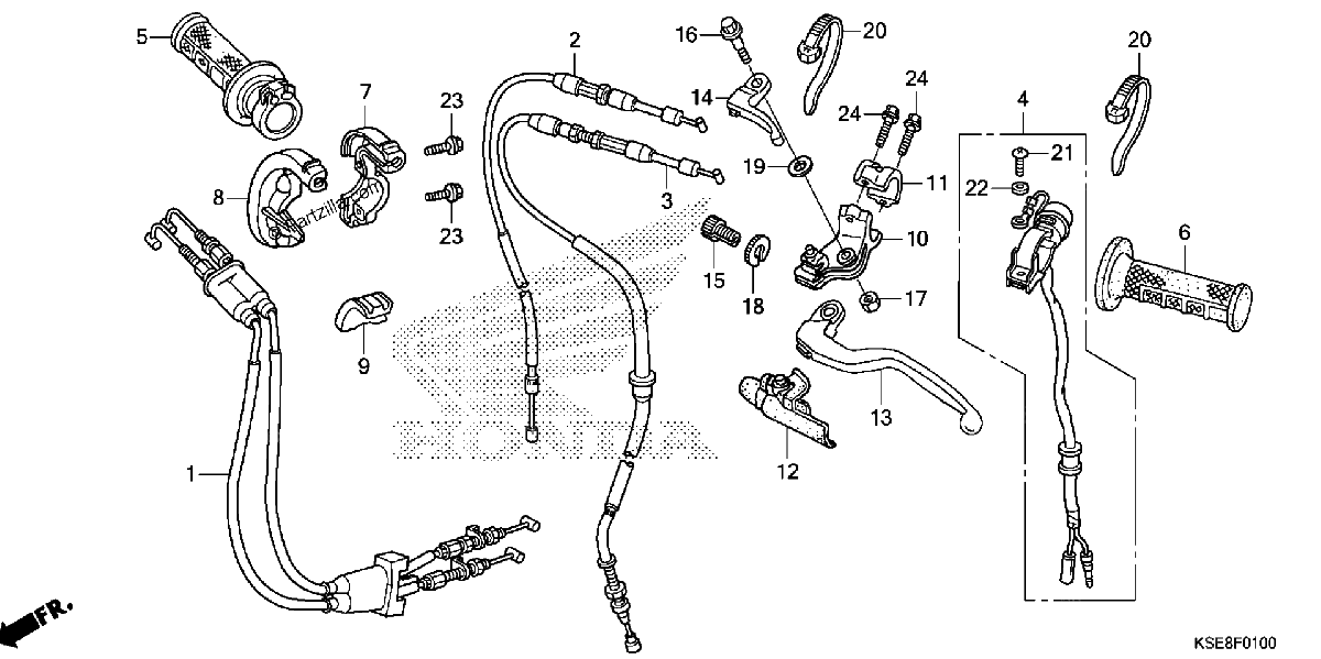 Diagrama de HEADLIGHT SWITCH CABLE