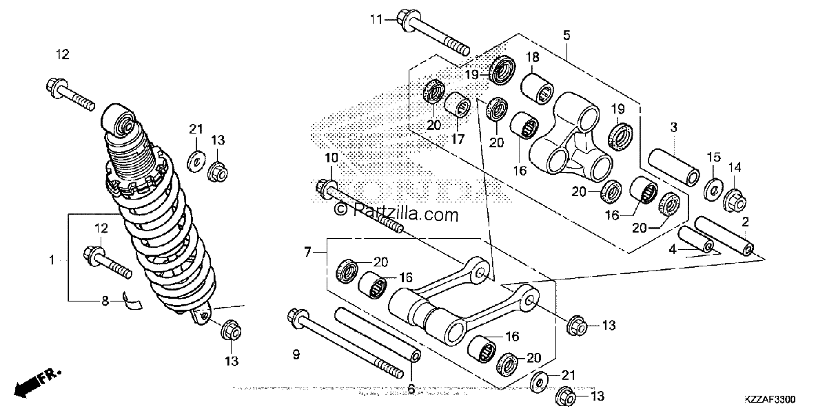 Diagrama de REAR SHOCK ABSORBER