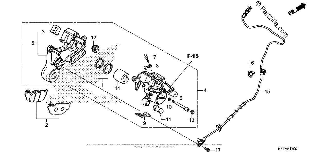 Diagrama de REAR BRAKE CALIPER