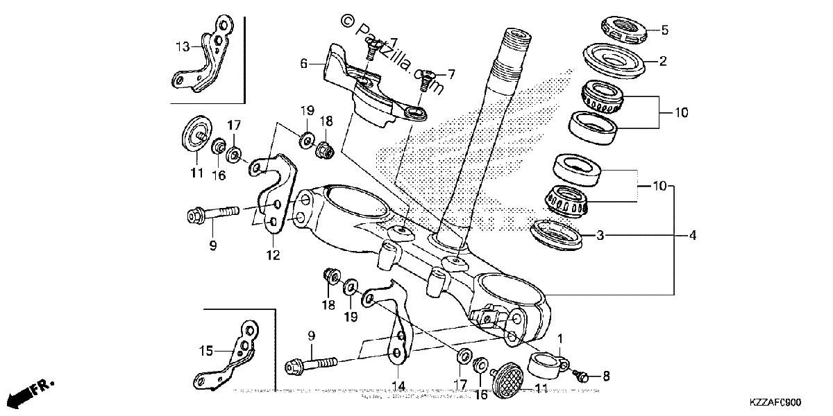 Diagrama de STEERING STEM