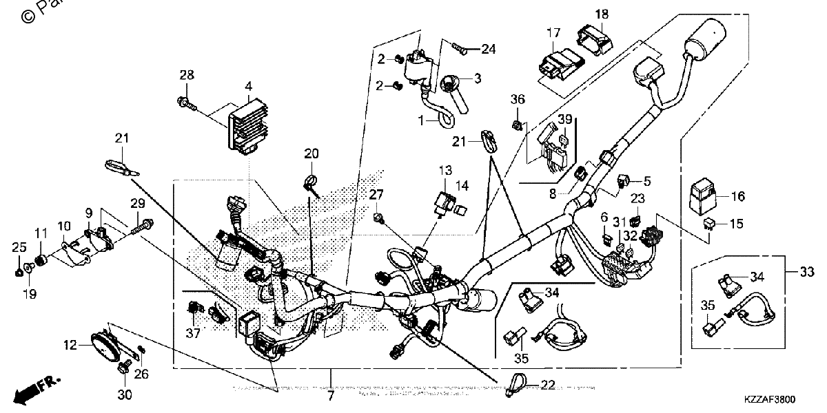 Diagrama de WIRE HARNESS 1