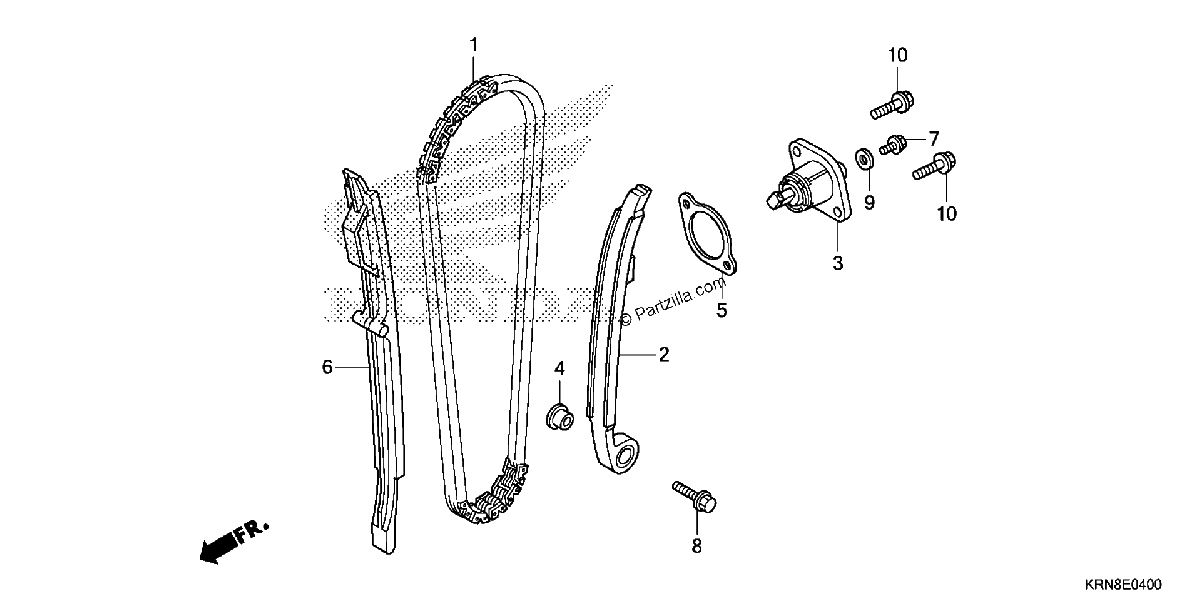 Diagrama de CAM CHAIN TENSIONER