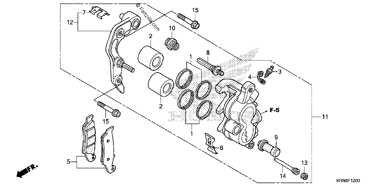 Diagrama de FRONT BRAKE CALIPER