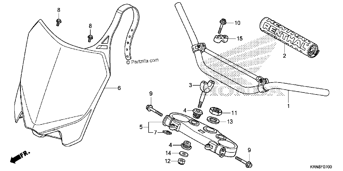 Diagrama de HANDLEBAR TOP BRIDGE