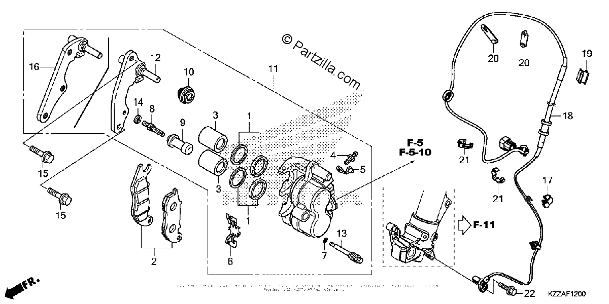 Diagrama de FRONT BRAKE CALIPER