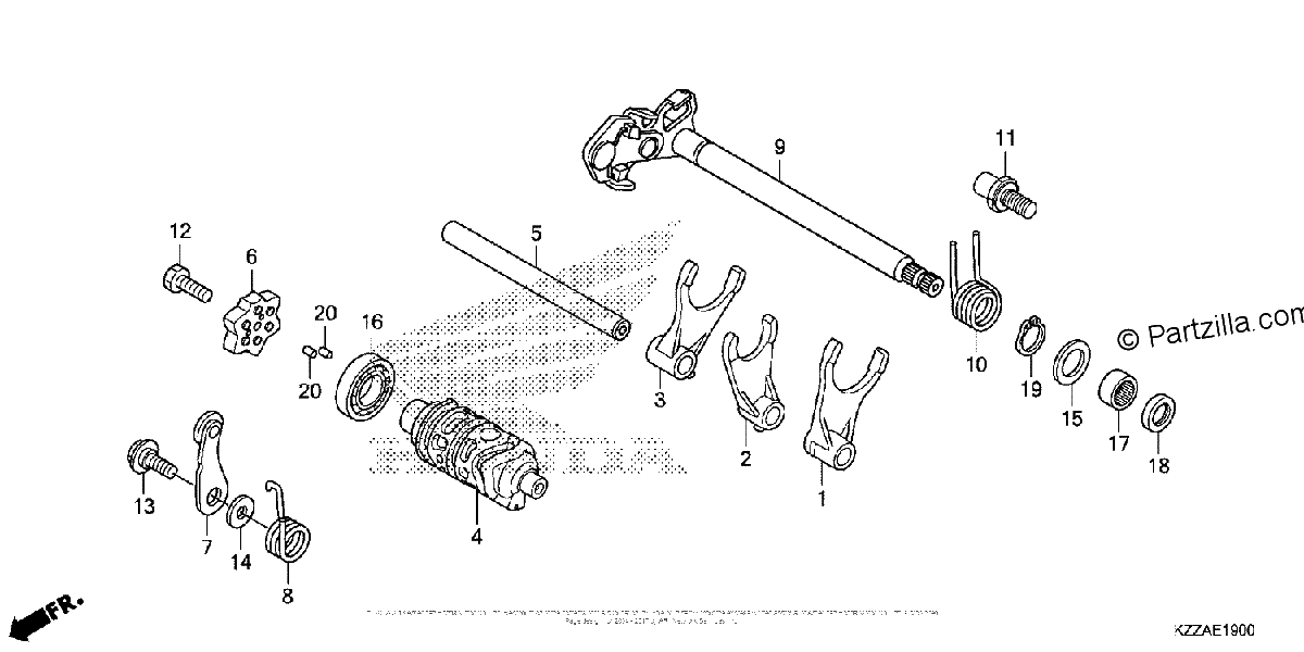 Diagrama de GEARSHIFT DRUM