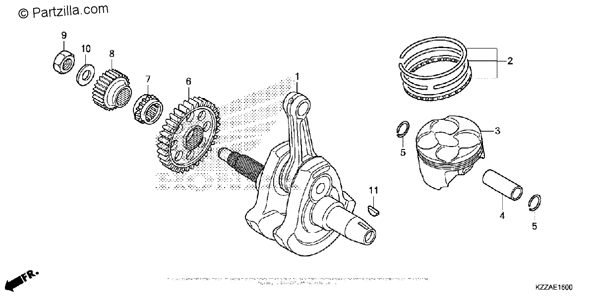 Diagrama de CRANKSHAFT PISTON