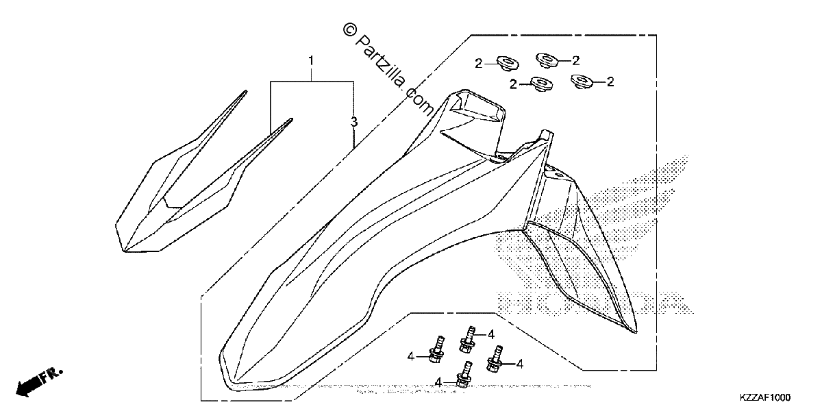 Diagrama de FRONT FENDER