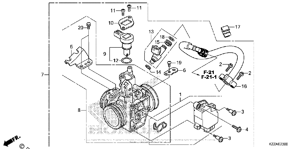 Diagrama de THROTTLE BODY