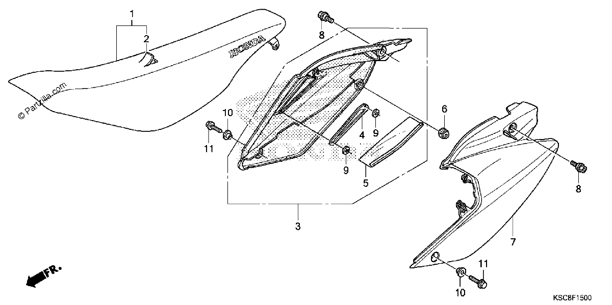 Diagrama de SEAT SIDE COVER