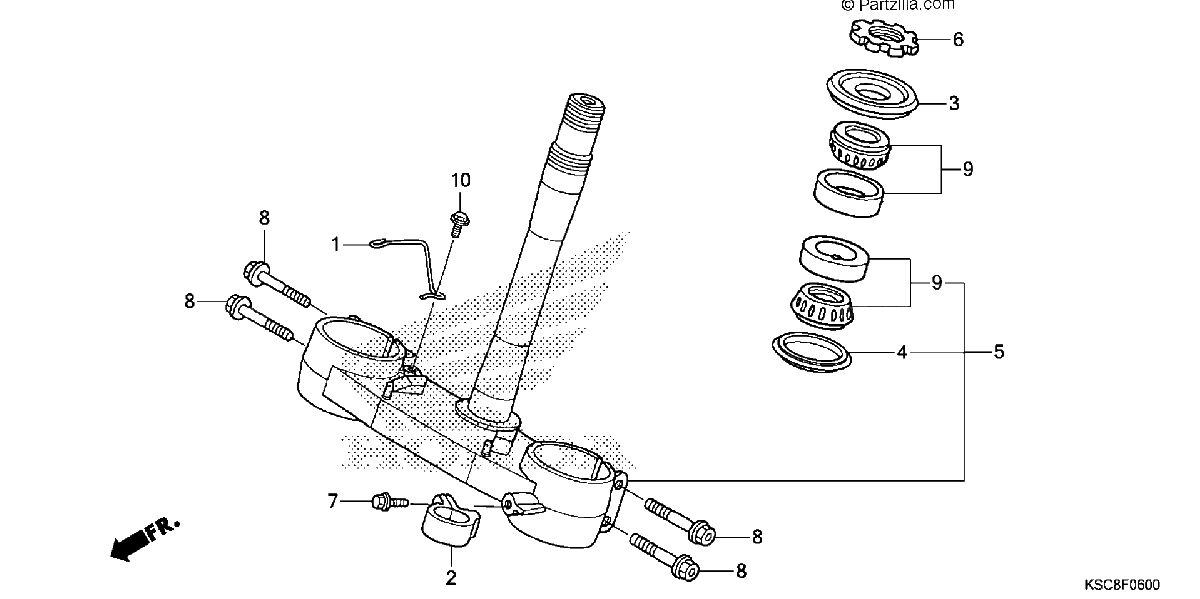 Diagrama de STEERING STEM