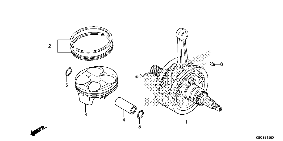 Diagrama de CRANKSHAFT PISTON