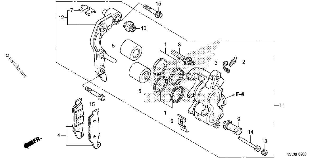 Diagrama de FRONT BRAKE CALIPER