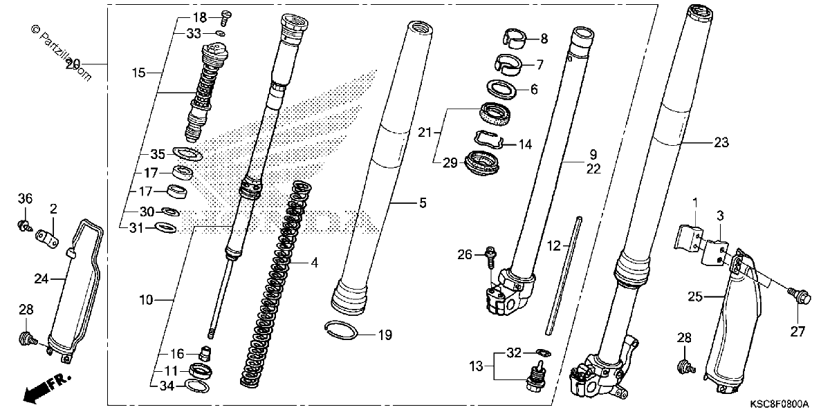 Diagrama de FRONT FORK