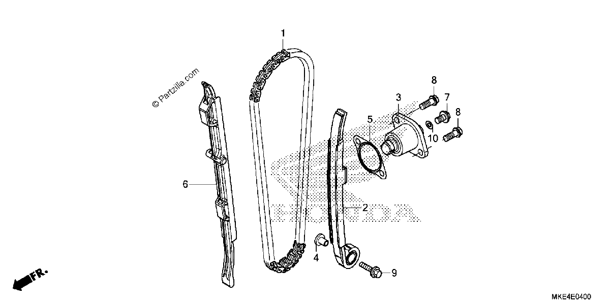 Diagrama de CAM CHAIN TENSIONER