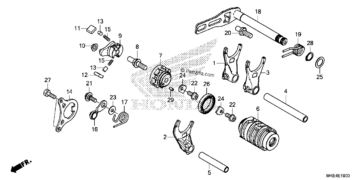 Diagrama de GEARSHIFT DRUM