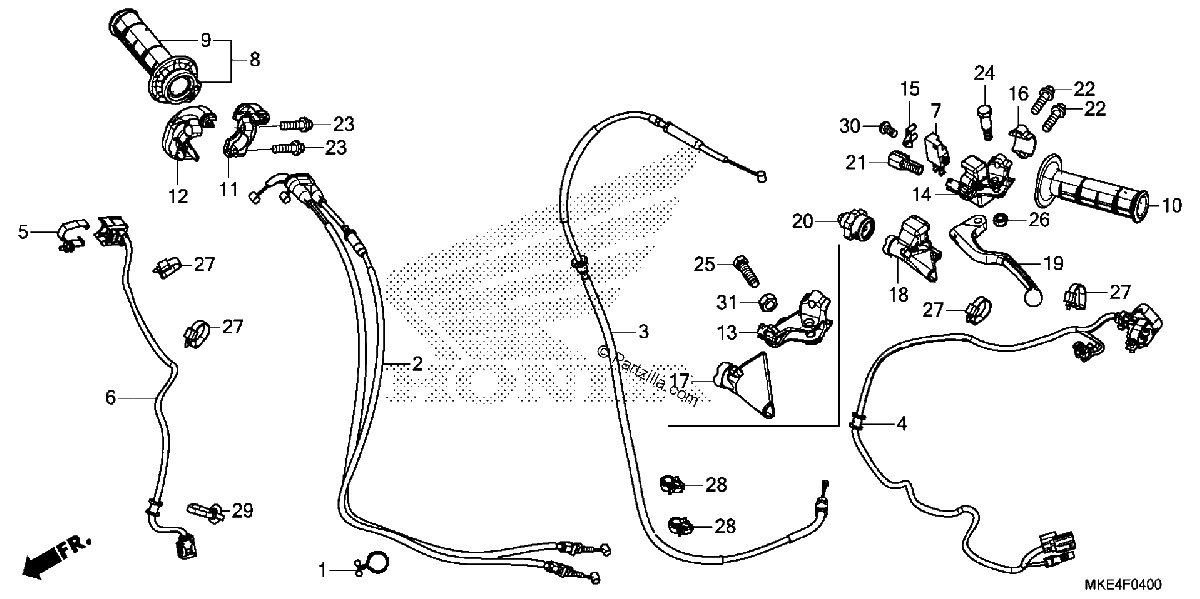 Diagrama de HANDLE LEVER SWITCH CABLE