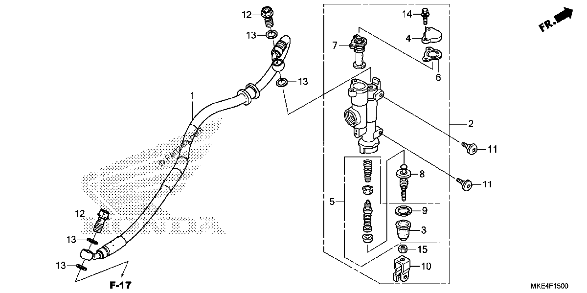 Diagrama de REAR BRAKE MASTER CYLINDER