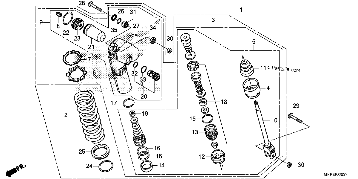 Diagrama de REAR SHOCK ABSORBER
